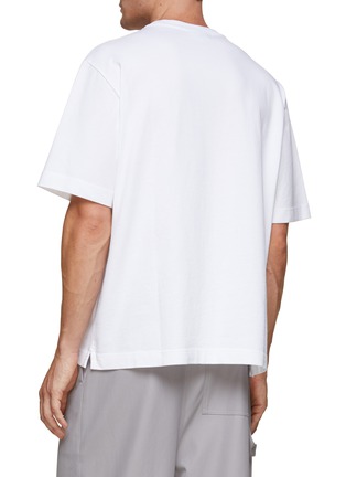 Back View - Click To Enlarge - MAISON KITSUNÉ - Flower Embroidered Printed T-Shirt