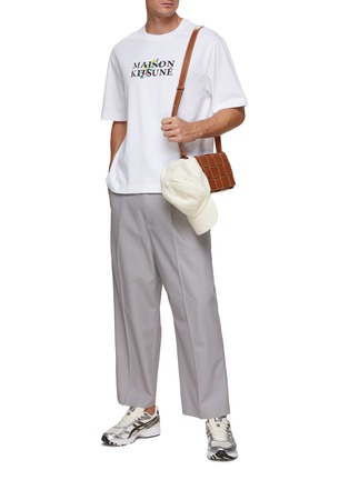 Figure View - Click To Enlarge - MAISON KITSUNÉ - Flower Embroidered Printed T-Shirt