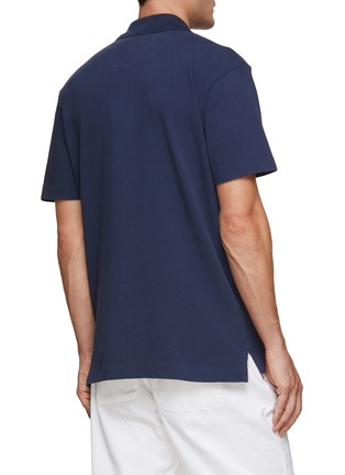 Back View - Click To Enlarge - MAISON KITSUNÉ - Fox Head Patch Polo Shirt