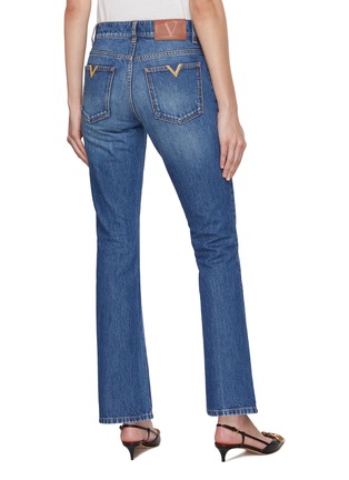 Back View - Click To Enlarge - VALENTINO GARAVANI - Washed Flared Jeans