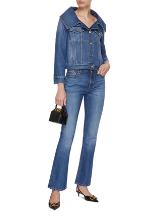 Figure View - Click To Enlarge - VALENTINO GARAVANI - Washed Flared Jeans