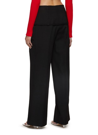 Back View - Click To Enlarge - JACQUEMUS - Raw Edge Belted Low Waist Pants