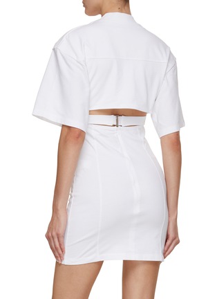 Back View - Click To Enlarge - JACQUEMUS - Twisted Front Open Back Dress