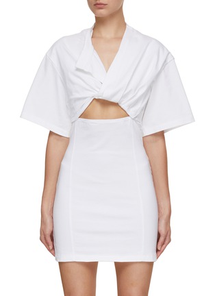 Main View - Click To Enlarge - JACQUEMUS - Twisted Front Open Back Dress