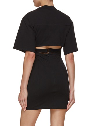 Back View - Click To Enlarge - JACQUEMUS - Twisted Front Open Back Dress