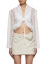 Main View - Click To Enlarge - JACQUEMUS - Floral Embroidered Sheer Cropped Blazer