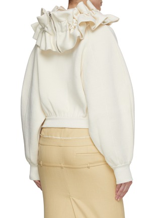 Back View - Click To Enlarge - JACQUEMUS - Ruffle Front Zip Jacket