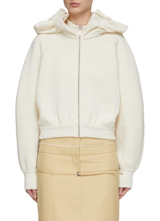 Main View - Click To Enlarge - JACQUEMUS - Ruffle Front Zip Jacket