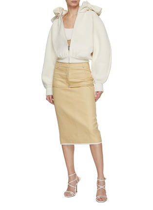 Figure View - Click To Enlarge - JACQUEMUS - Ruffle Front Zip Jacket