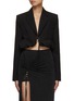 Main View - Click To Enlarge - JACQUEMUS - Rolled Hem Strap Closure Cropped Blazer