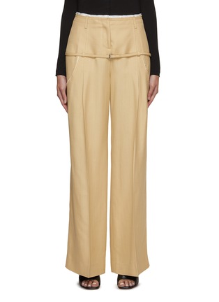 Main View - Click To Enlarge - JACQUEMUS - Raw Edge Belted Low Waist Tailored Pants
