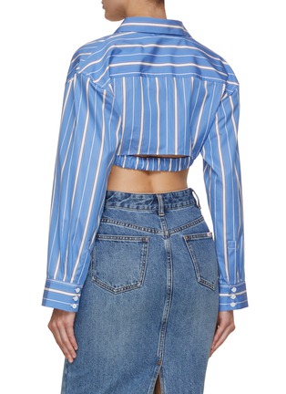 Back View - Click To Enlarge - JACQUEMUS - La Chemise Plidao Cropped Shirt