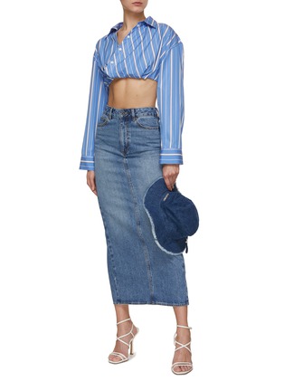 Figure View - Click To Enlarge - JACQUEMUS - La Chemise Plidao Cropped Shirt