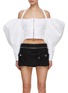 Main View - Click To Enlarge - JACQUEMUS - Super Puff Sleeve Off Shoulder Corset Top