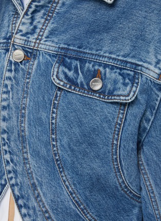  - JACQUEMUS - Curved Hem Ruffle Back Denim Jacket