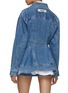 Back View - Click To Enlarge - JACQUEMUS - Curved Hem Ruffle Back Denim Jacket