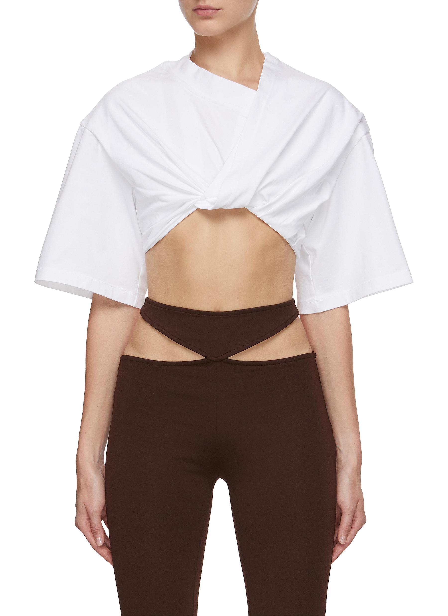 Twisted Cotton Cropped Top