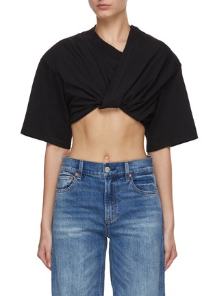 Main View - Click To Enlarge - JACQUEMUS - Twisted Cotton Cropped Top