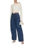 Figure View - Click To Enlarge - JACQUEMUS - One Shoulder Belted Shoulder Sweater