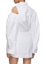 Back View - Click To Enlarge - JACQUEMUS - Assymetric Sleeve Zip Up Shirt Dress