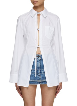 Main View - Click To Enlarge - JACQUEMUS - Belt Closure Loose Fit Shirt