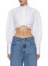 Main View - Click To Enlarge - JACQUEMUS - La Chemise Plidao Cropped Shirt
