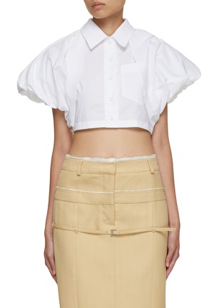 Main View - Click To Enlarge - JACQUEMUS - Puff Sleeve Cropped Shirt