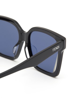 Fendi Way 55mm Square Sunglasses Black/Blue Solid
