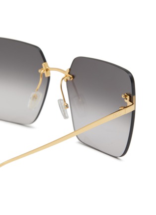 Detail View - Click To Enlarge - FENDI - FENDI FIRST Rimless Metal Sunglasses