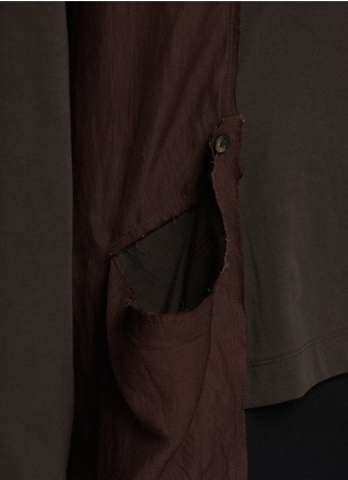  - ZIGGY CHEN - Oversized Asymmetric Long Sleeve Polo Shirt