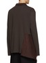 Back View - Click To Enlarge - ZIGGY CHEN - Oversized Asymmetric Long Sleeve Polo Shirt