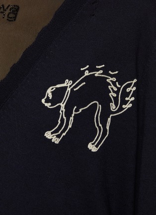  - MAISON MARGIELA - Cat Embroidered Cardigan