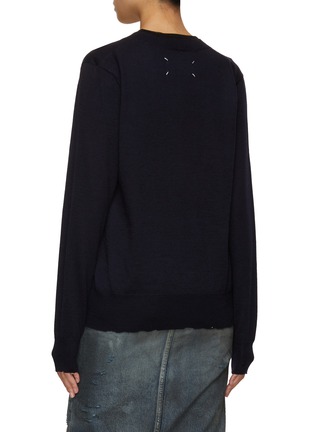 Back View - Click To Enlarge - MAISON MARGIELA - Cat Embroidered Cardigan
