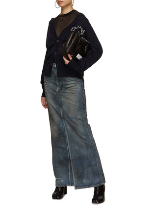 Figure View - Click To Enlarge - MAISON MARGIELA - Cat Embroidered Cardigan