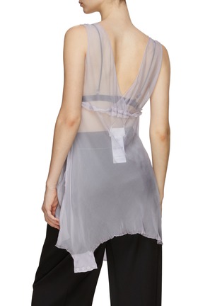 Back View - Click To Enlarge - MAISON MARGIELA - Silk Chiffon Mini Dress