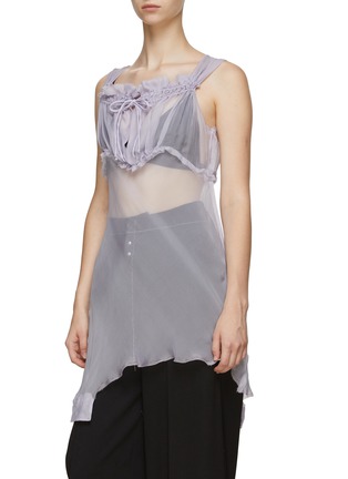 Front View - Click To Enlarge - MAISON MARGIELA - Silk Chiffon Mini Dress
