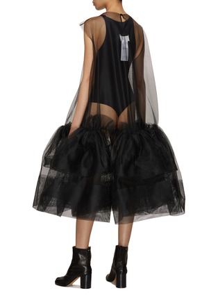 Back View - Click To Enlarge - MAISON MARGIELA - Sheer Flared Midi Dress