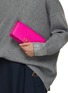 Front View - Click To Enlarge - VALENTINO GARAVANI - VLogo Grained Leather Pouch