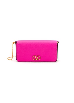 Main View - Click To Enlarge - VALENTINO GARAVANI - VLogo Grained Leather Pouch