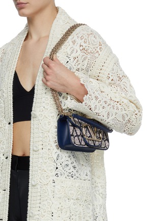 Front View - Click To Enlarge - VALENTINO GARAVANI - Small Locò Embroidered Shoulder Bag