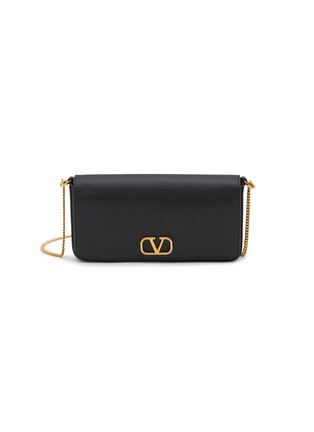 Main View - Click To Enlarge - VALENTINO GARAVANI - Vlogo Grained Leather Pouch