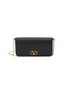Main View - Click To Enlarge - VALENTINO GARAVANI - Vlogo Grained Leather Pouch