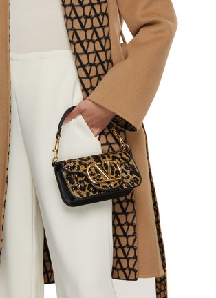 Figure View - Click To Enlarge - VALENTINO GARAVANI - Small Locò Sequined Leopard Print Shoulder Bag