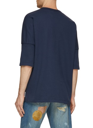 Back View - Click To Enlarge - FDMTL - Chest Patch Oversized Half Sleeve Crewneck T-Shirt
