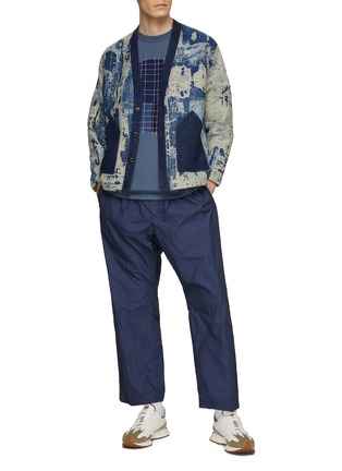 Figure View - Click To Enlarge - FDMTL - Sashiko Patchwork Half Sleeve Crewneck T-Shirt