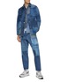 Figure View - Click To Enlarge - FDMTL - Tapered Straight Leg Patchwork 3YR Wash Jeans