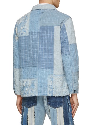 Back View - Click To Enlarge - FDMTL - Patchwork Coverall 10YR Wash Denim Jacket