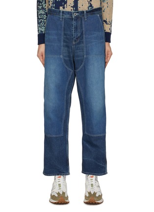 Main View - Click To Enlarge - FDMTL - Double Panel 3YR Wash Straight Leg Jeans