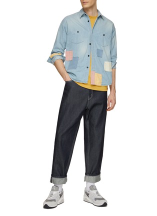 Figure View - Click To Enlarge - FDMTL - Patchwork Denim Shirt