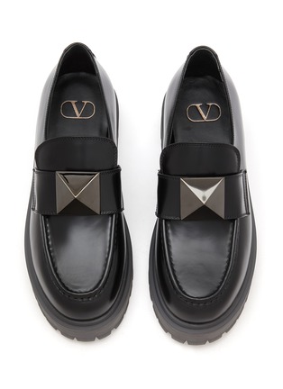 Detail View - Click To Enlarge - VALENTINO GARAVANI - One Stud Leather Loafers